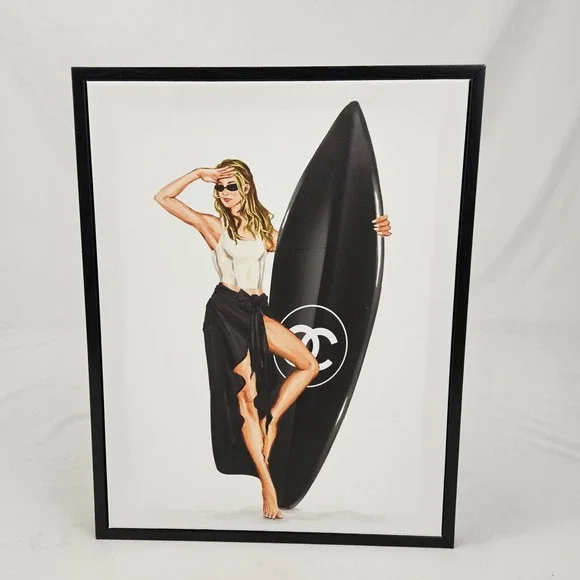 Oliver Gal シャネル　Surfer Girl キャンバスアート Oliver Gal シャネル Surfer Girl キャンバスアート Chanel Vintage